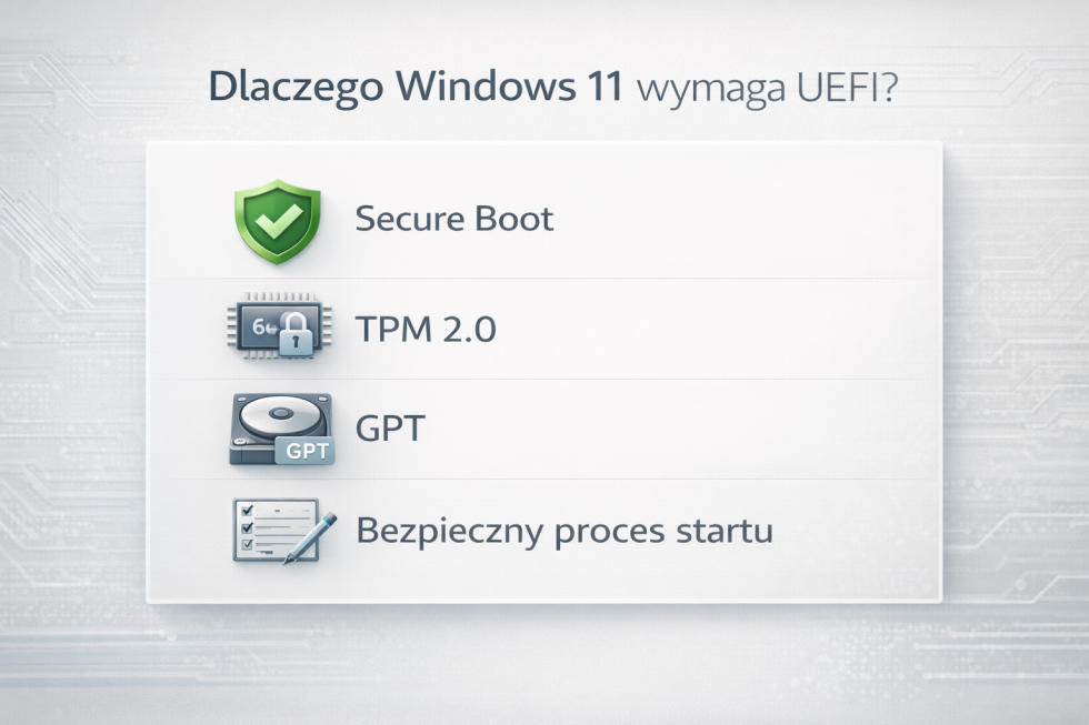 Dlaczego Windows 11 wymaga UEFI?