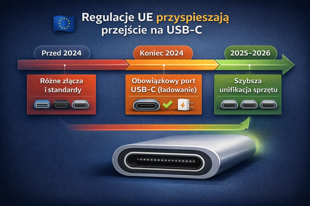 regulacje UE a USB-C – oś czasu przejścia na jednolity standard ładowania w latach 2024–2026