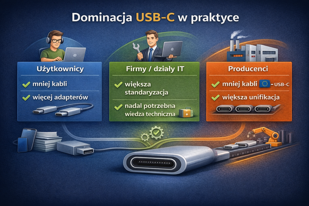 dominacja USB-C w praktyce – korzyści dla użytkowników, firm IT i producentów